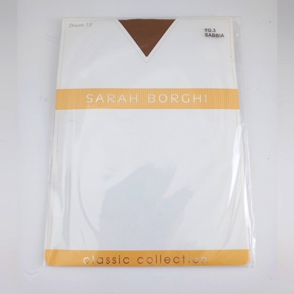NWT Sarah Borghi Classic Collection Dream 15 pantyhose Large